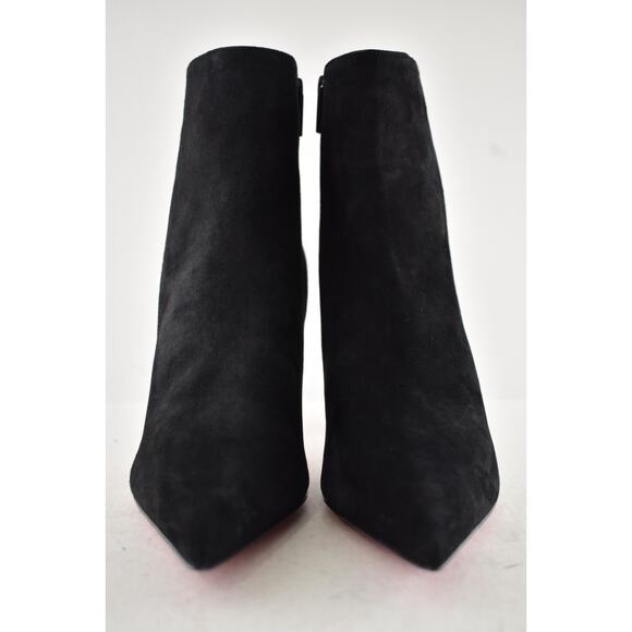Christian Louboutin So Apostropha Booty 80 Black Suede Ankle Heel Bootie 36 - Picture 8 of 16